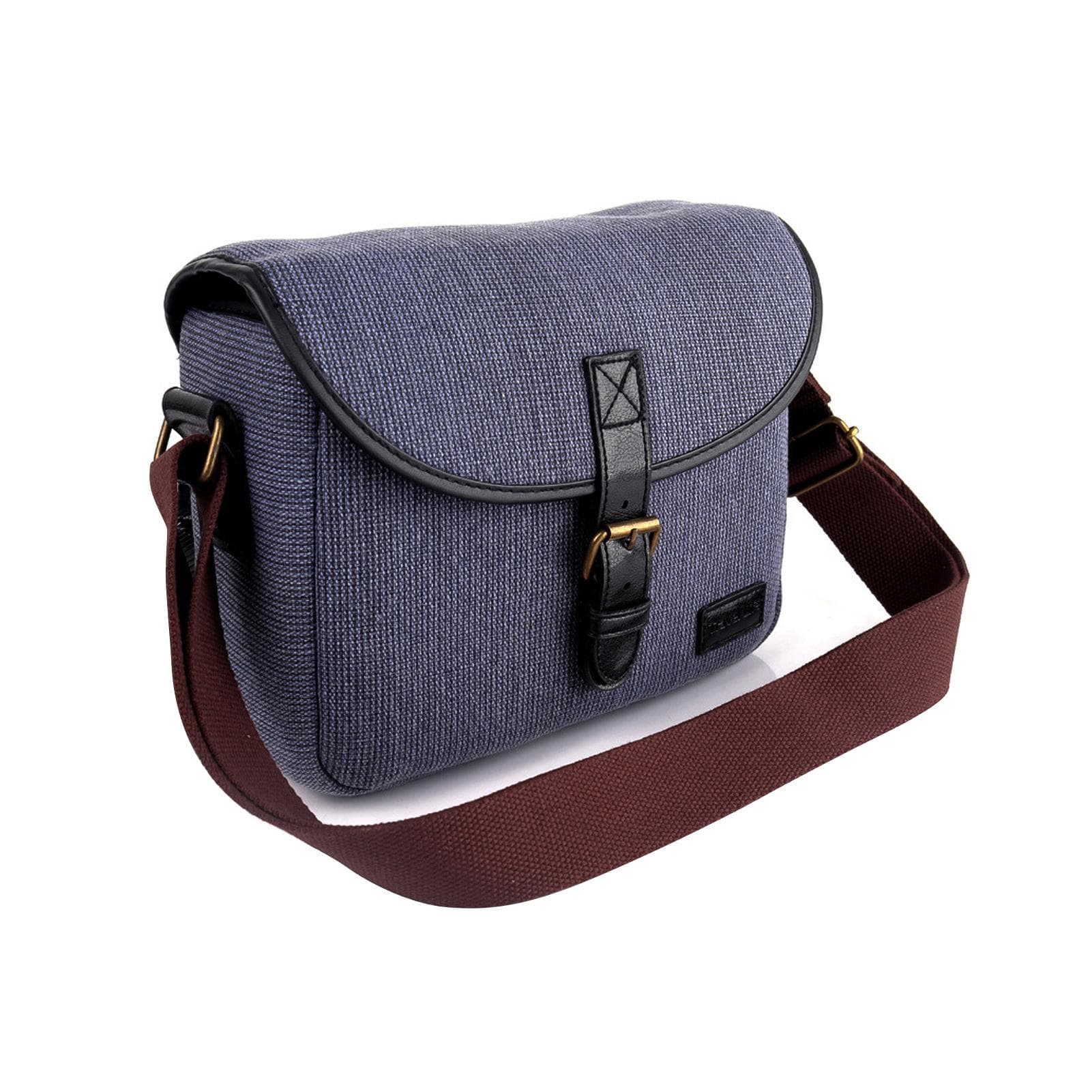 Camera Bag SLR/DSLR Gadget Bag Stylish Retro Shoulder Carrying Bag Photography Accessory Gear Case blue