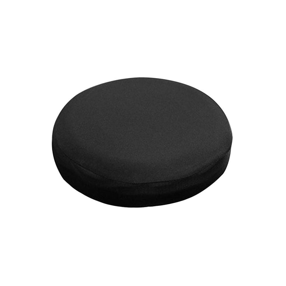 Round Bar Stool Cover Stretch Removable Elastic Chair Pad Protector for Home Office black