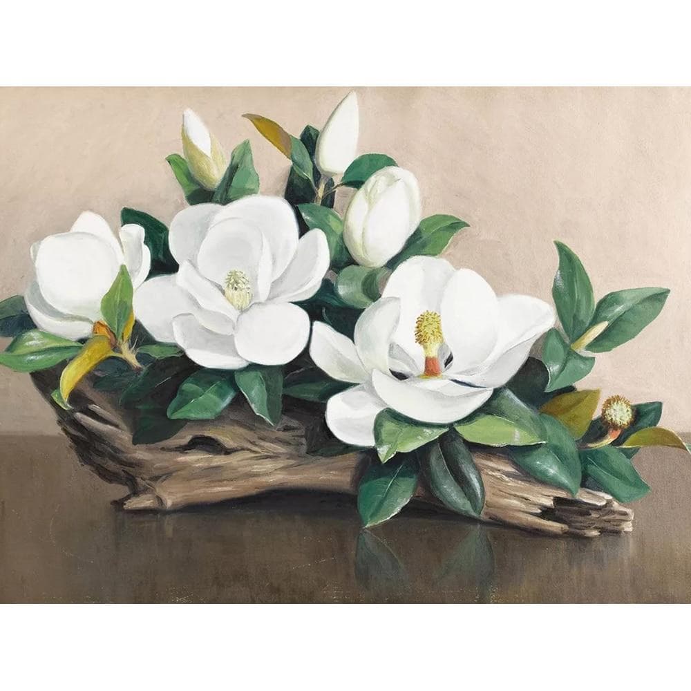 DIY 5D Diamond Embroidery Magnolia Flowers Diamond Painting Cross Stitch Home Decor 40X50CM