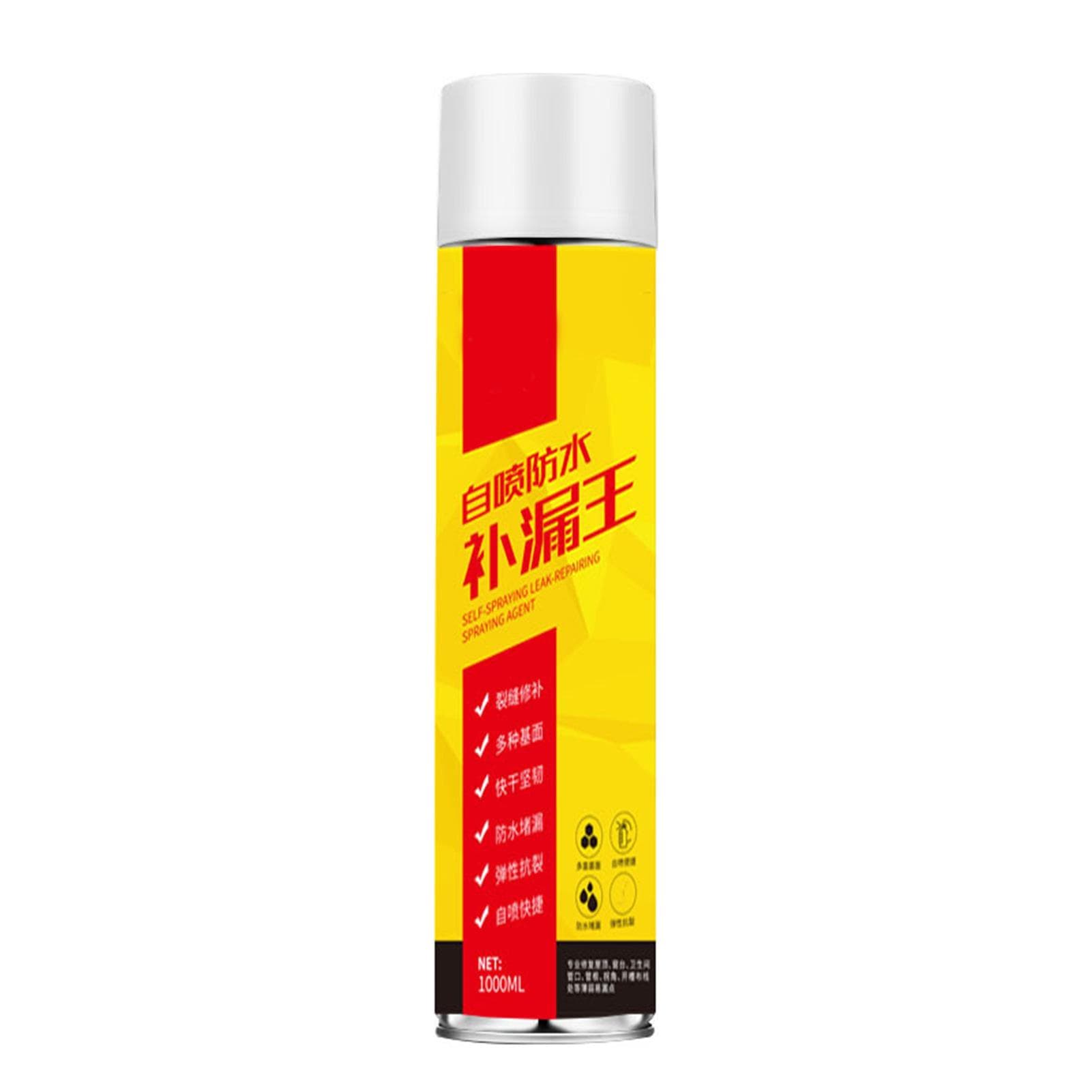 Caulk Spray Waterproof Leakproof Roof Cracks Filling Repair Material Polyethylene Glue 1000ML White White