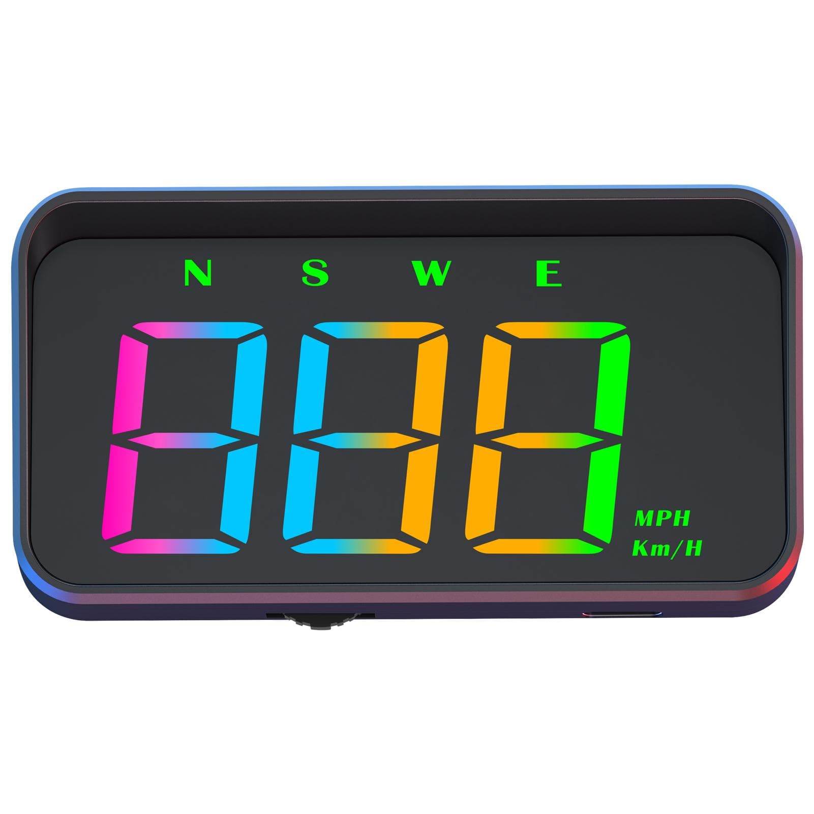 Car Head Up Display, Windshield GPS Speedometer Projector System with HighDefinition Display black