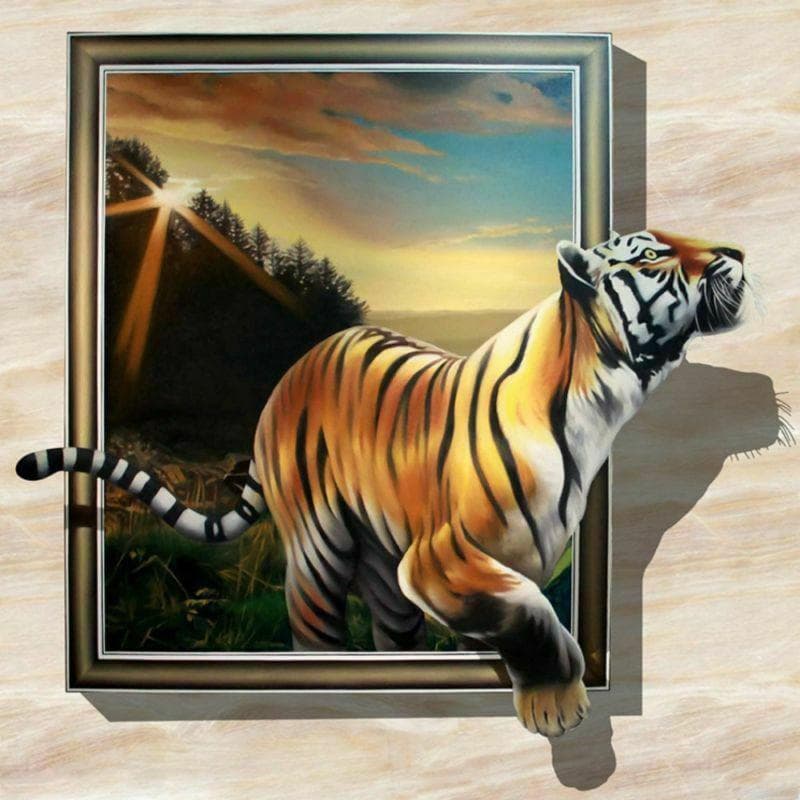 Diamond Mosaic Animal Tiger Diamond Painting Cross Stitch Kit Diamond Embroidery 30X30CM