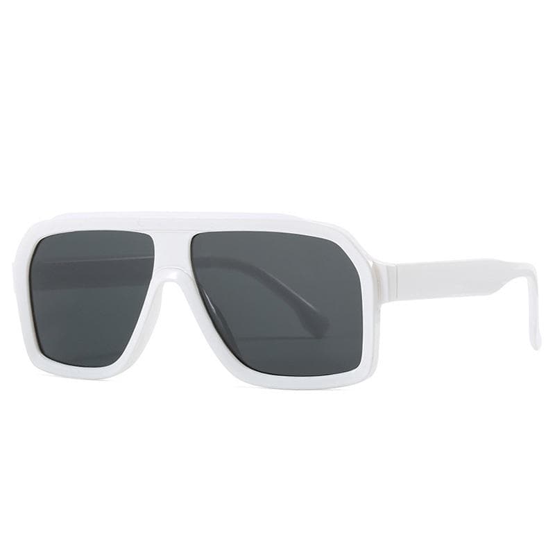 Vintage Big Frame Square Sunglasses Black Polygon Gradient Cool Women Men Designer Pilot Sun Glasses MULTI