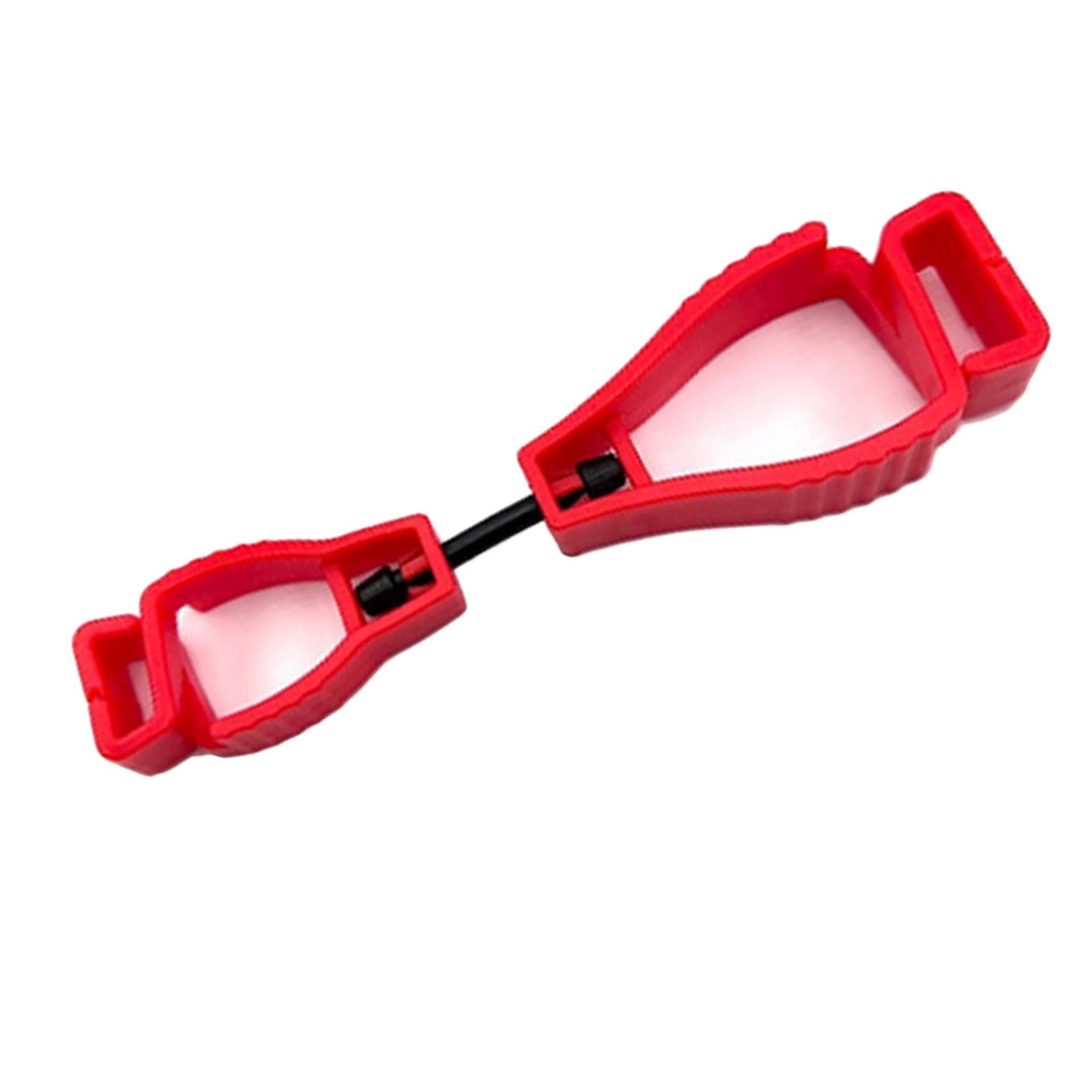 Gloves Clip Plastic Anti Slip Hands Free Multifunctional Portable Reusable Glove Clip Holder Red