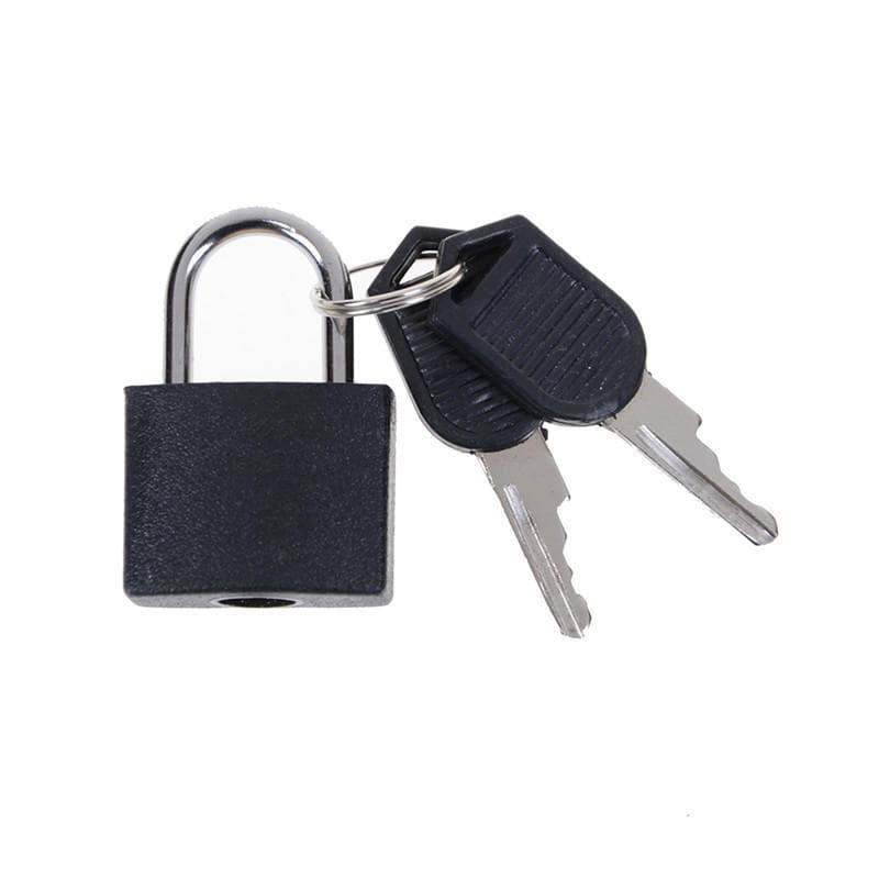 Best Price Small Mini Strong Steel Padlock Travel Tiny Suitcase Lock With 2 Keys black