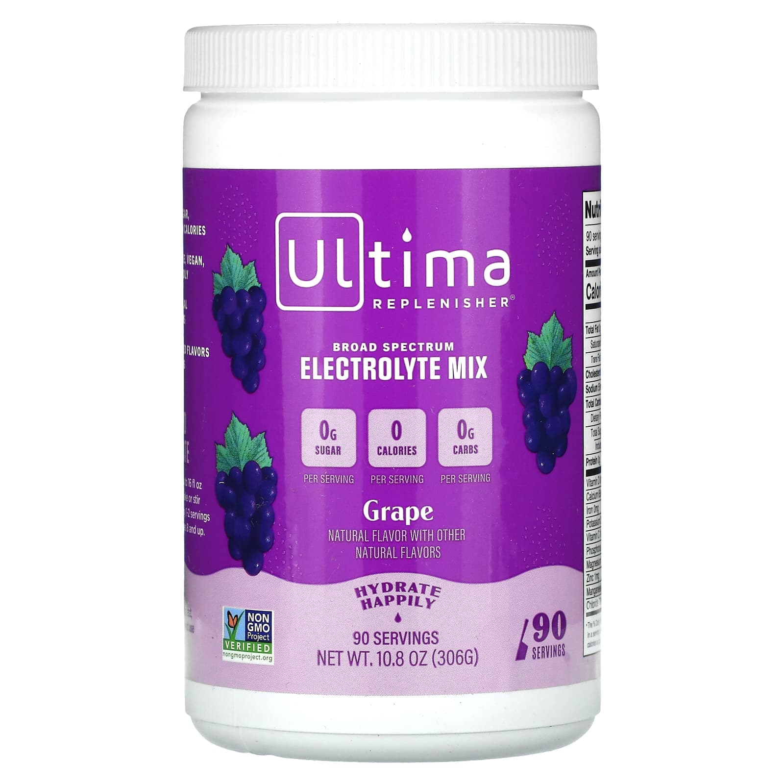 Ultima Replenisher, Electrolyte Mix, Grape Flavor, 10.8 oz (306 g)