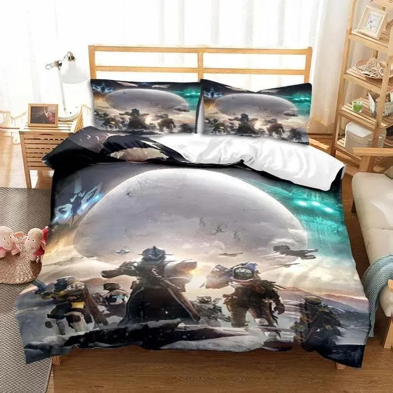 Game Destiny Bedding Set Boys Girls Twin Queen Size Duvet Cover Pillowcase Bed Kids Adult Fashion Home Textile Customizable AU Single 140x210cm