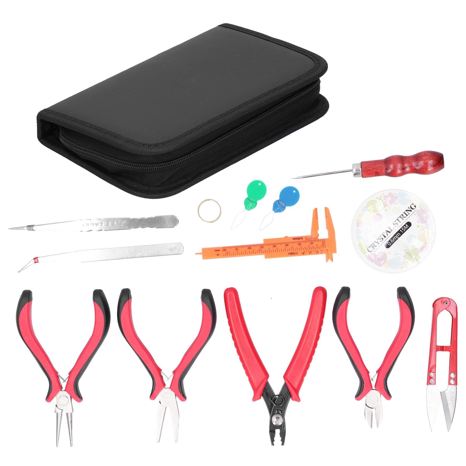 Jewelry Making Tools Set DIY Flat Nose Pliers Crimping HandMade Accessories with Bag
