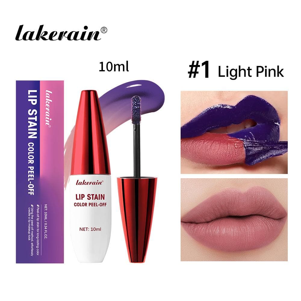 Matte Peel Off Rose Pink LipGloss Outline Contour Tattoo Lip Stain Waterproof Transfer Resistant Tear Off Natural Lip Tint
