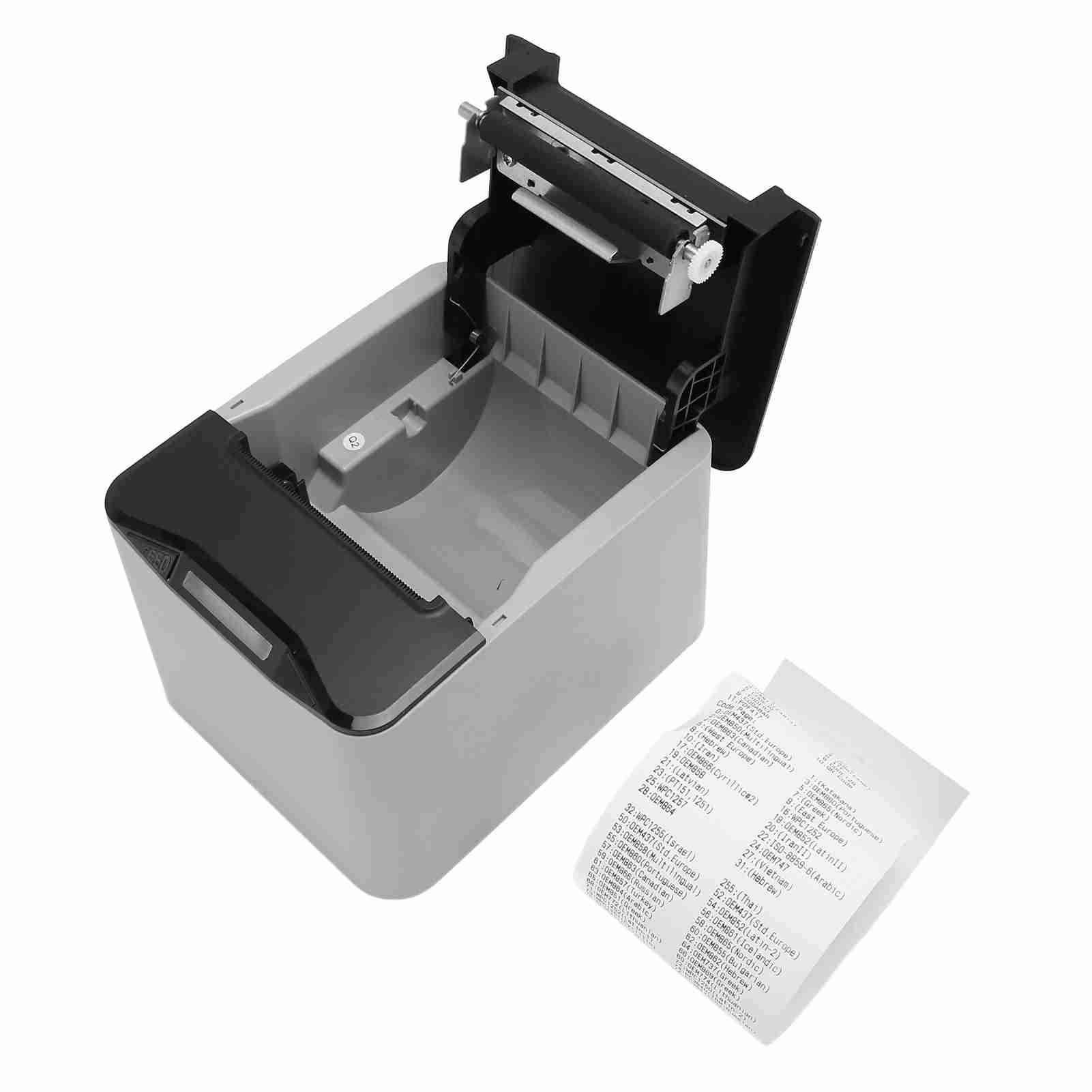 80mm USB Thermal Receipt Printer with Auto Cutter POS Printer Bill Printer for Kitchen Commercial UK Plug