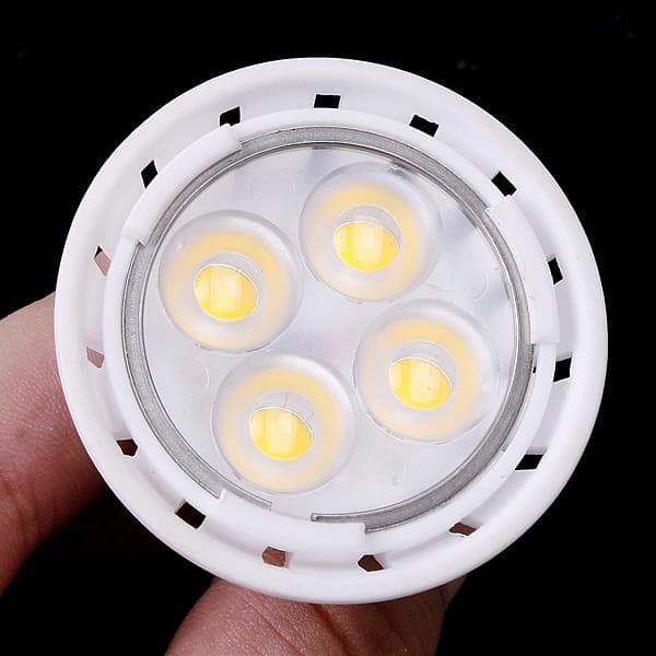 5.5W GU5.3 MR16 12V White 4 LED Light Lamp Bulb Spotlight Ceramic Bright SM white