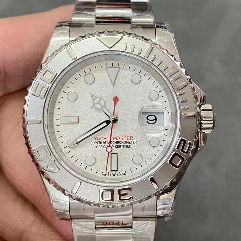 Rolex Yacht-Master 126622 Gray Luminous Calendar Mechanical Watch with Rubber Strap - Waterproof Sport Timepiece