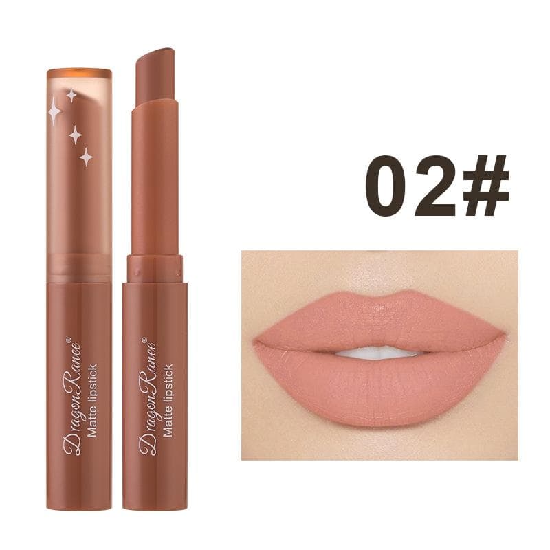 1Pc Nude Matte Lipstick Waterproof Long Lasting Lip Sticks Not Fading Sexy Red Velvet Lipsticks Women Make Up Cosmetics 2#