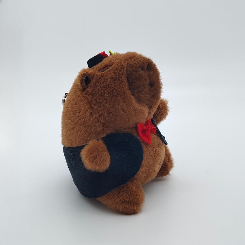 Kawaii Capybara Wedding Plush Toy Cute Cartoon Couple Keychain Bride and Groom Fluffy Doll Bag Decoration Car Key Ring Girl Gift