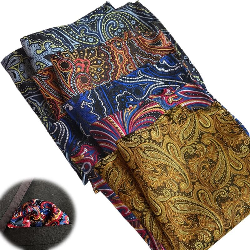 5 Pieces 10-Pack Men's Silk Pocket Squares - Perfect Gift for Any Occasion 5pcs