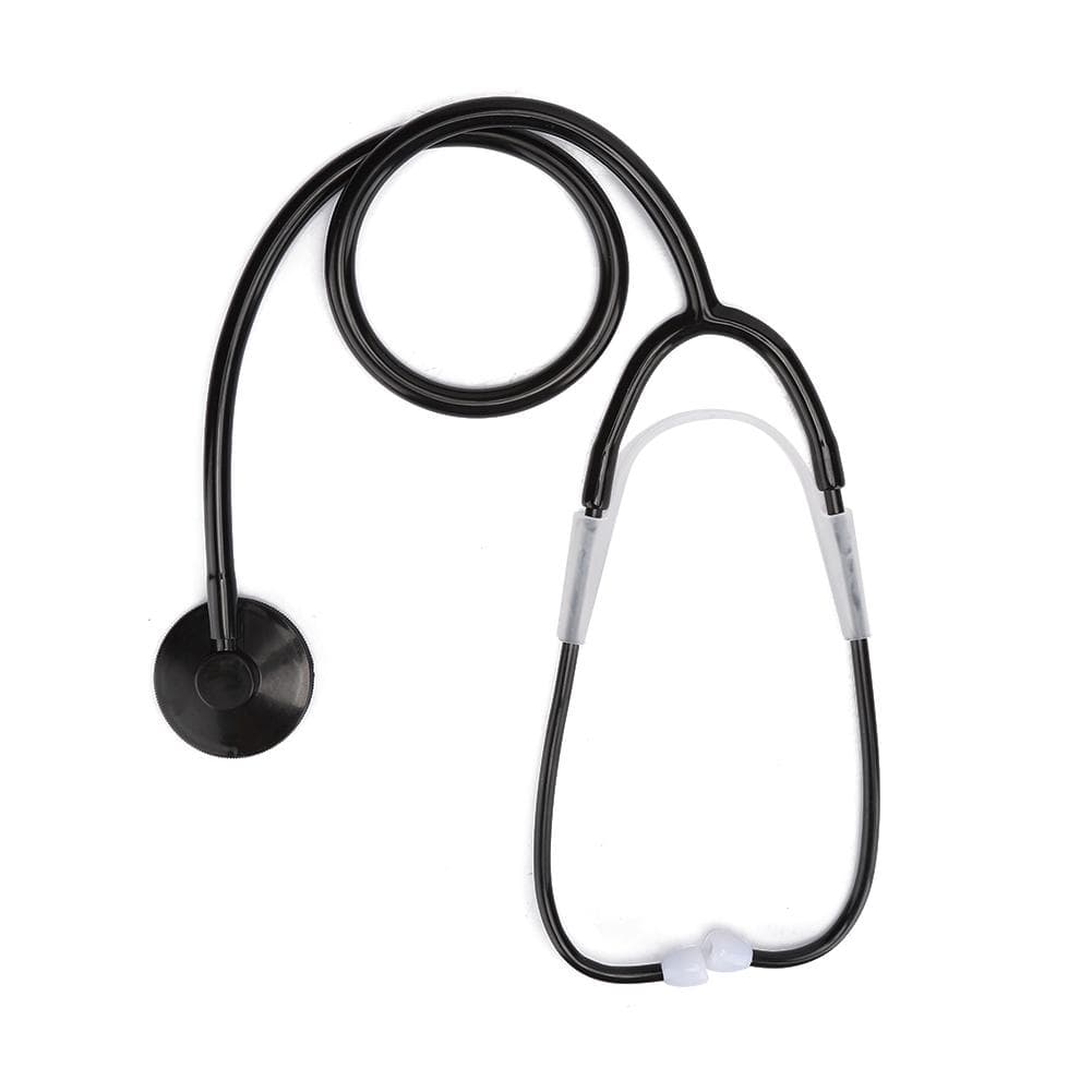 Professional Single Head Stethoscope Aluminium Alloy Heart Lung Detection EchoscopeBlack black