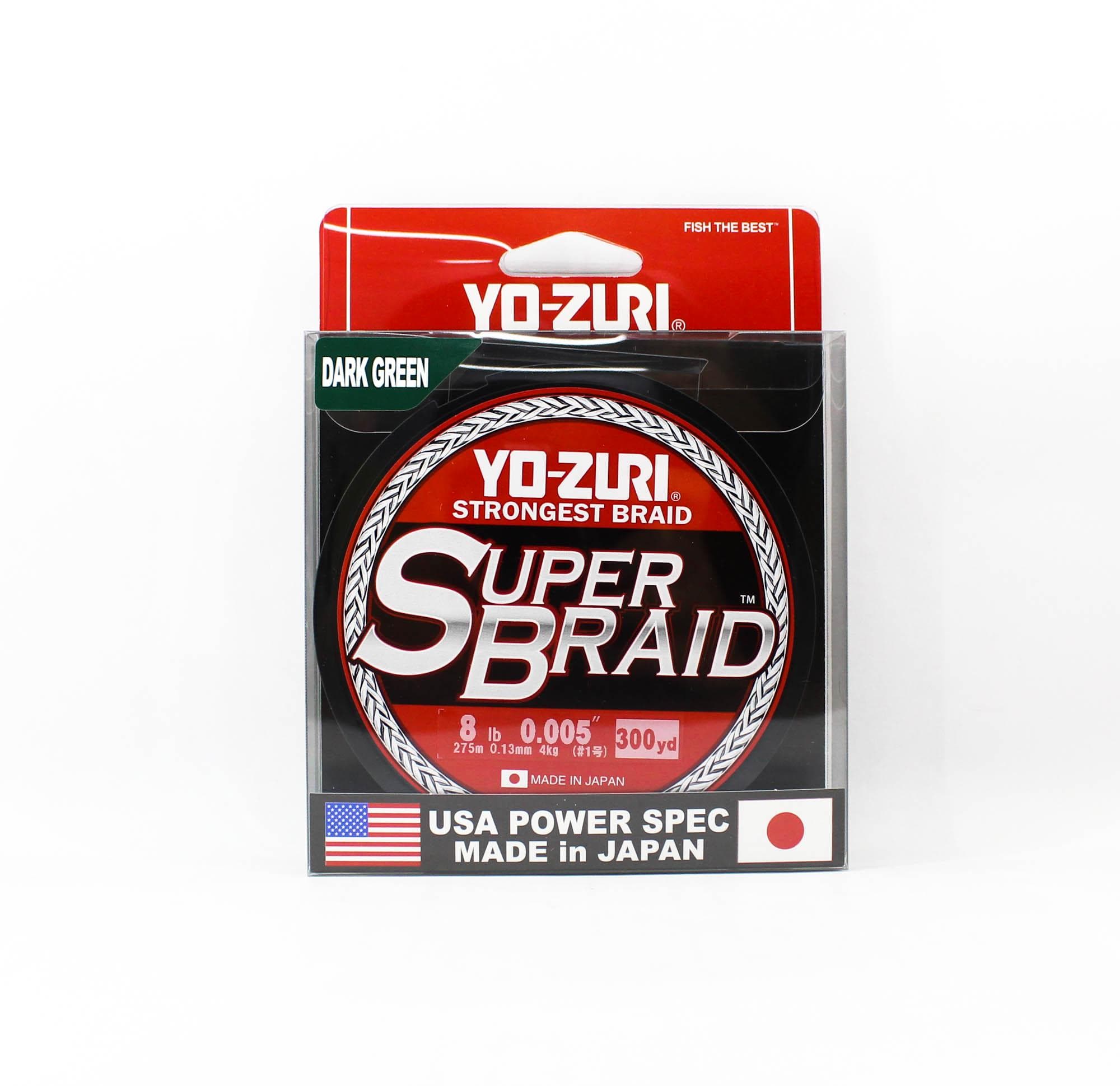 Yo Zuri Duel P.E Line Super Braid 300YDS 8Lbs 0.13mm Green R1545-DG (7627) green