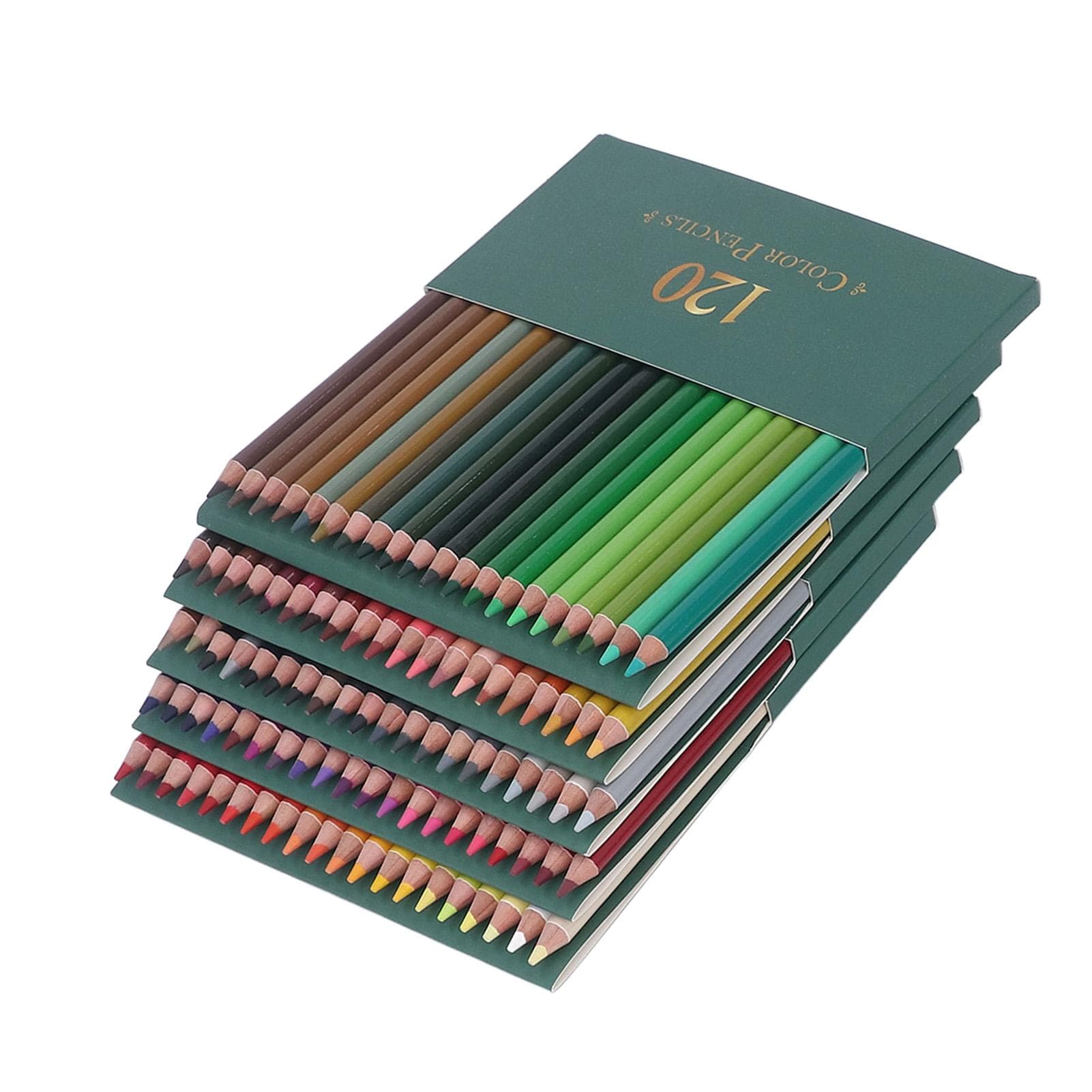 120 Colored Pencils for Artists Glossy Color Rendering Oil Based Professional Colored Pencils with
