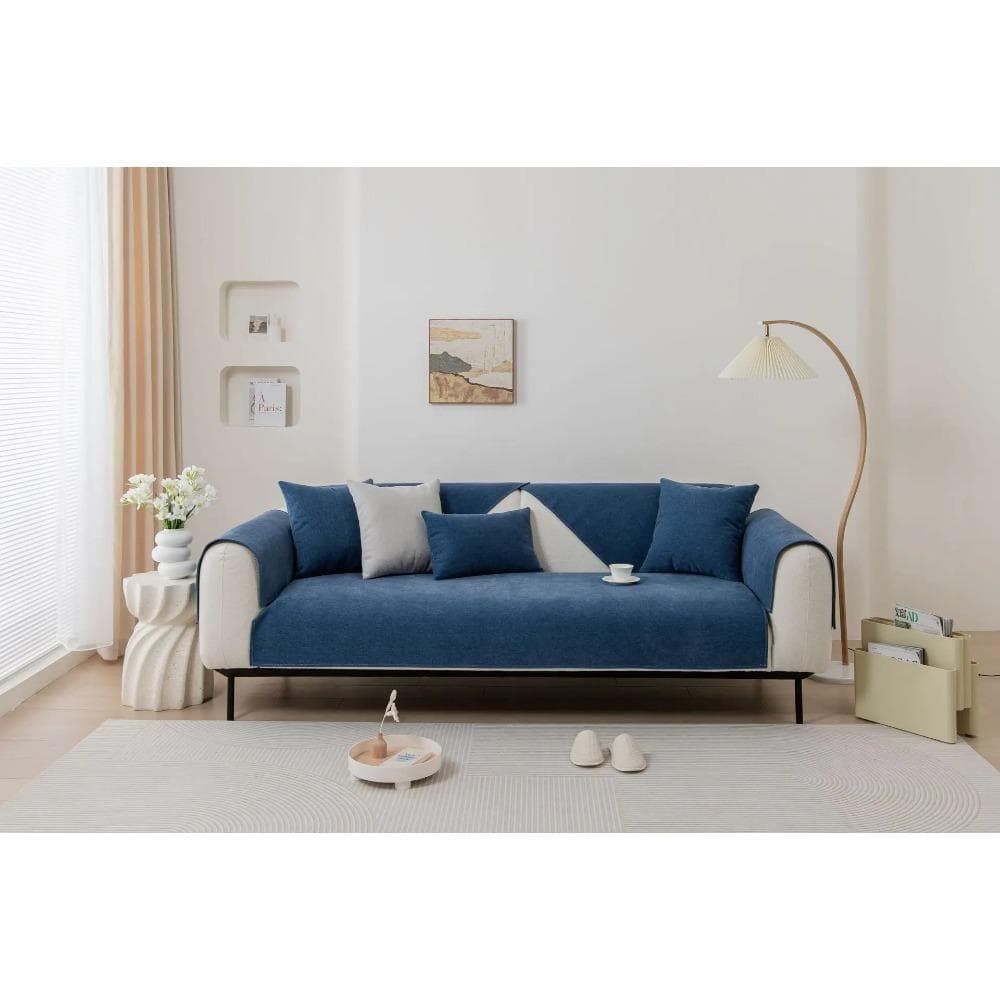 New Cotton Linen Simplicity Sofa Cover Solid Color Four Seasons Universal Sofa Cover Anti Slip Home Sofa Cushion Covers Cloth 70x70cm 1pcs