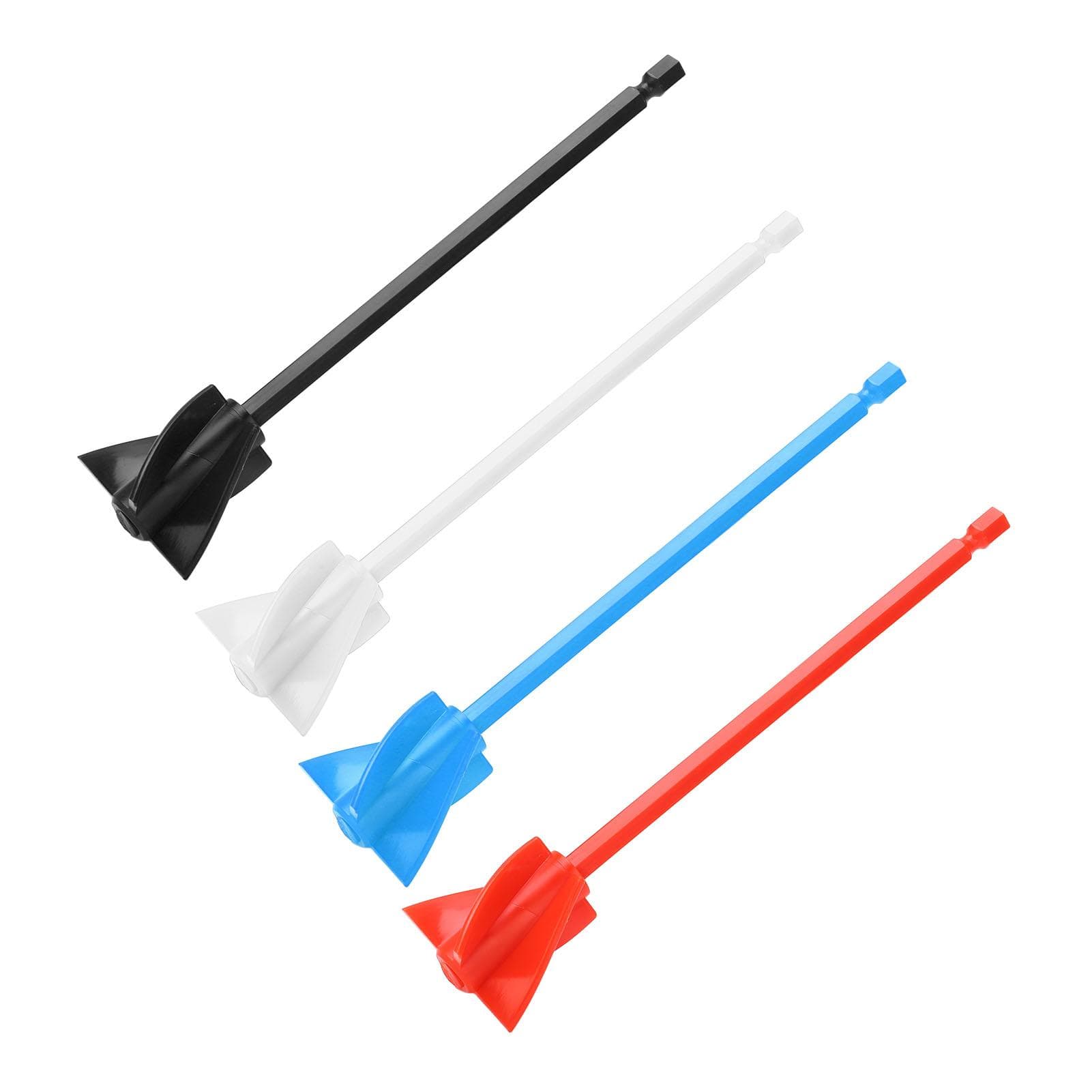 4Pcs Resin Mixer Paddles Strong Uniform Mixing 5 Blades Reusable Paint Mixer Drill Attachment Black