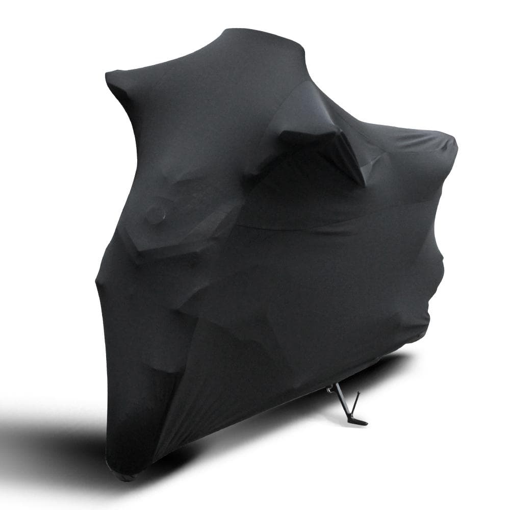 Universal Motorcycle Cover All Weather for Motorcycles, Elastic Outdoor Against Dust Full Cover black