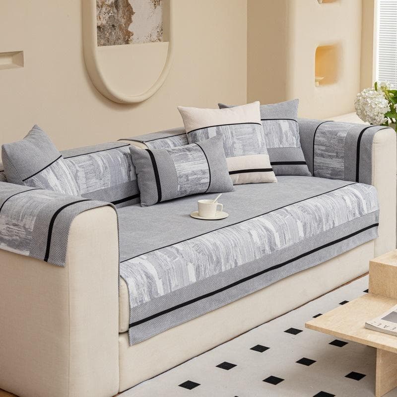 Luxury Sofa Cushion for Living Room Chenille Non-slip Universal Sofas Towel Couch Cover Corner Sofa Seat Pad Protection Covers A 70x70cm 1pc