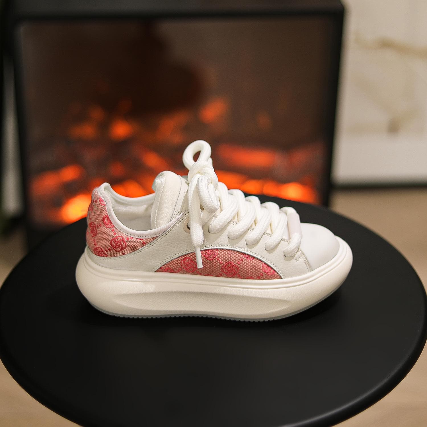 Thick-soled White Shoes Women's  Spring New Casual All-match Fashion Sports Shoes 40