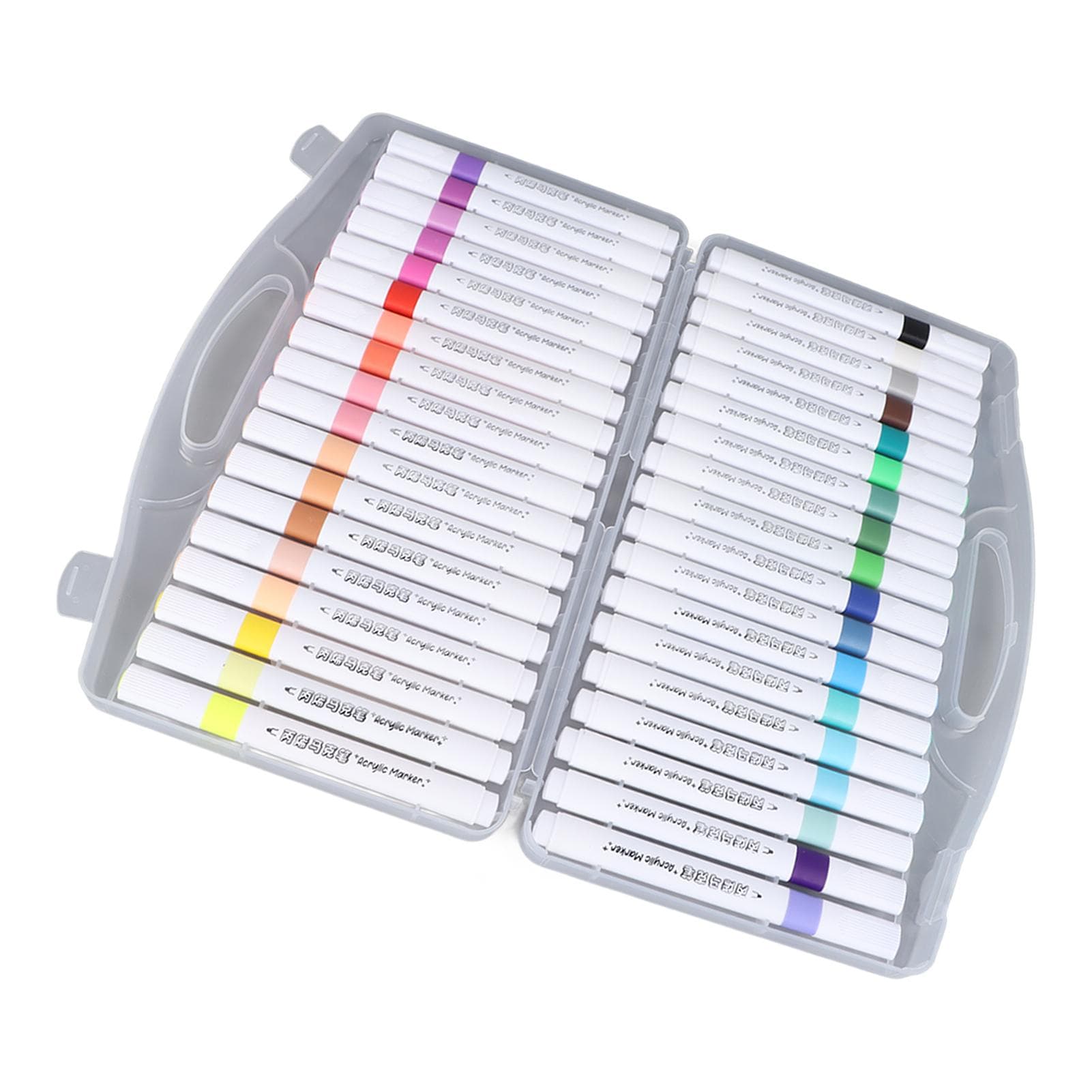 36 Colors Acrylic Paint Marker Pens High Coverage Power Triangular Shell Acrylic Markers for DIY