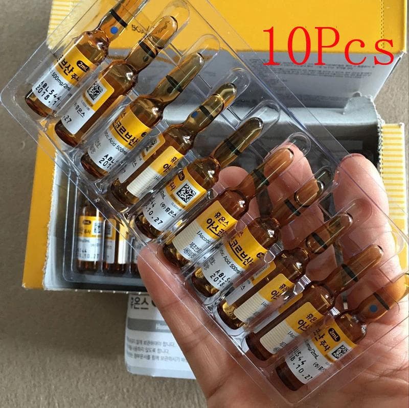 2Pcs/4Pcs/8Pcs Vitamin C Anti-Aging Ampoules Anti-Aging Ascorbic Acid For Beauty Skin Care Powerful Anti-wrinkle With box 2mlX10PCS no box