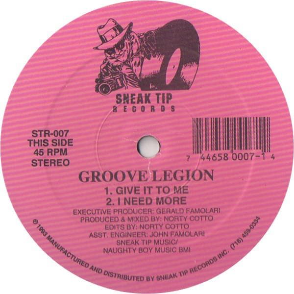 12inch Record GROOVE LEGION - Give It To Me STR007 Sneak Tip Recor 1993 US Dance & Electronica Used