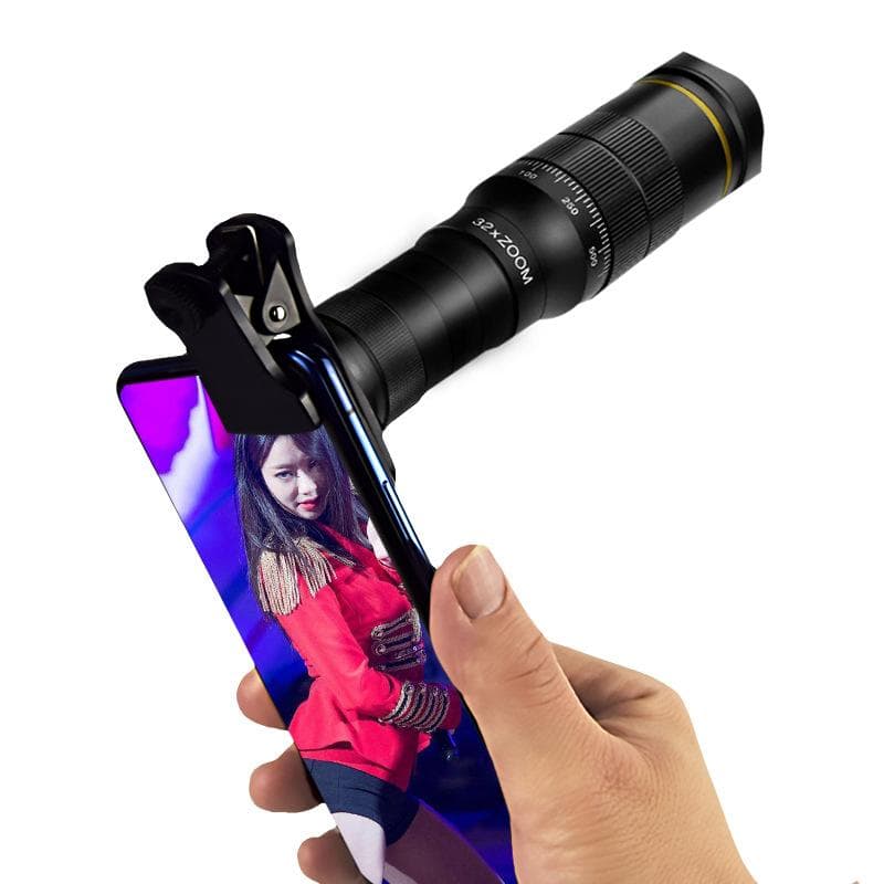 New 32 Times Mobile Phone Telephoto Lens High HD Zoom Camera Telescope Mobile Phone External Metal Lens