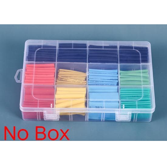 127/164/328/530Pcs Assortment Electronic 2:1 Wrap Wire Cable Insulated Polyolefin Heat Shrink Tube Ratio Tubing Insulation(No Box) 530PCS