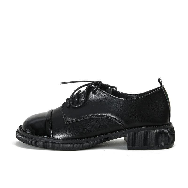 Platform Shoes Women's Summer New Fragrance Round Head Color Matching Lok Fu Shoes Women's Shoes Plus Size 43 black