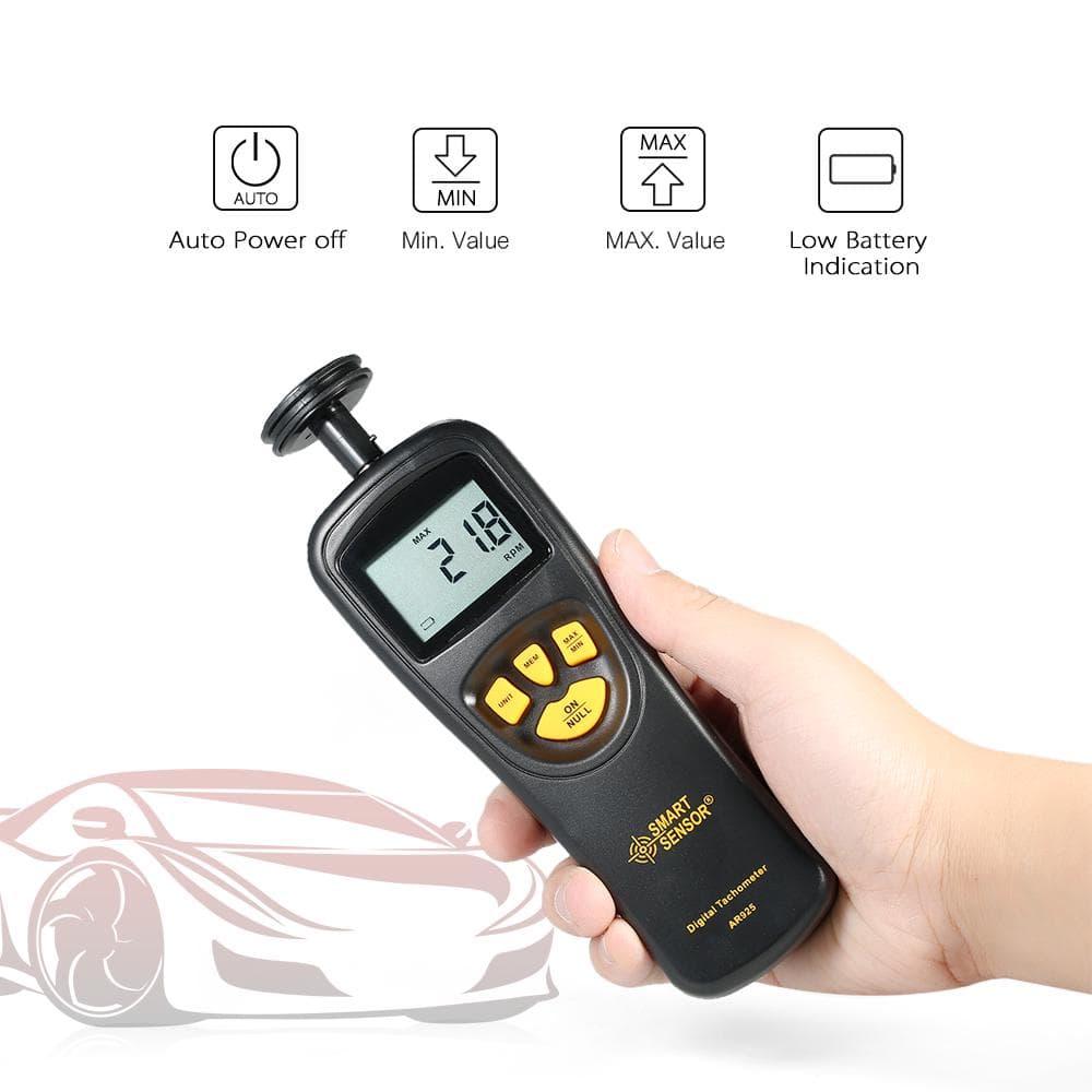 Digital Tachometer Speedometer Tach Meter Wide Measuring Rang 0.5~19999 RPM