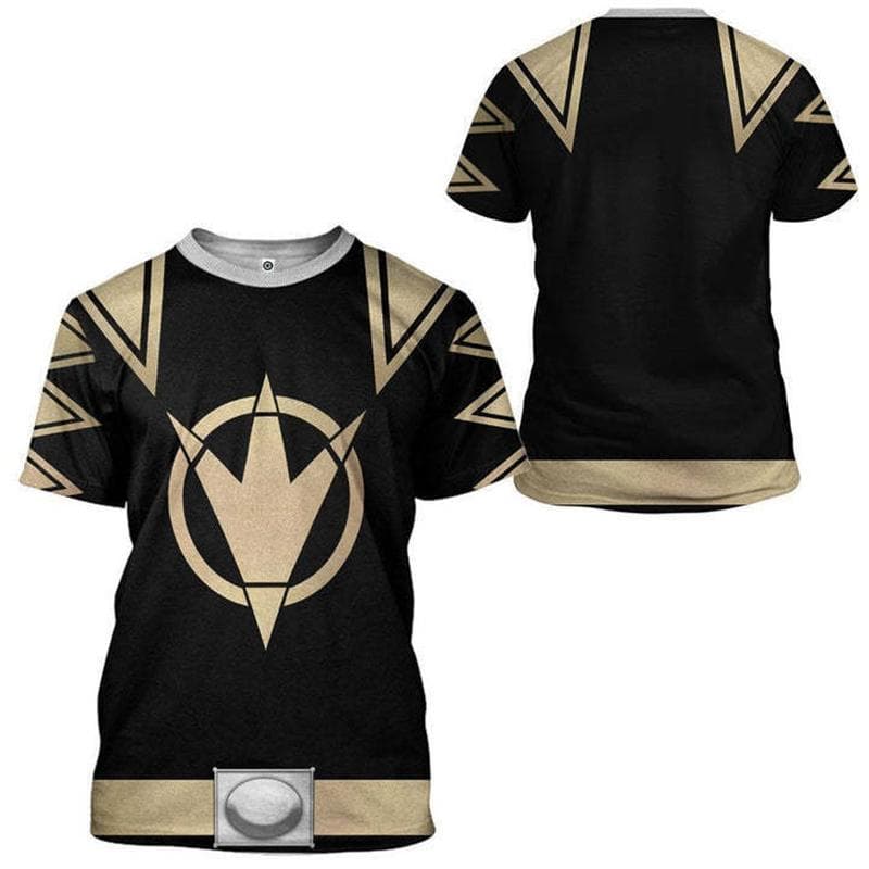 Animation Peripheral Power Rangers Extraordinary Marines 3D Printing Summer Casual Short Sleeve Loose Men's and Women's T-Shirts 6XL