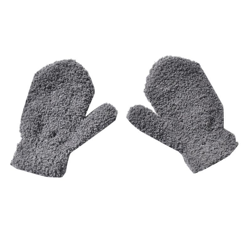 Warm Plush Thick Warm Gloves Winter Plus Velvet Mittens Coral Fleece Full Finger Gloves