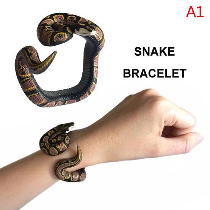 Tricky Funny Spoof Simulation Snake Toy Snake Bracelet Novelty Halloween Gift A1