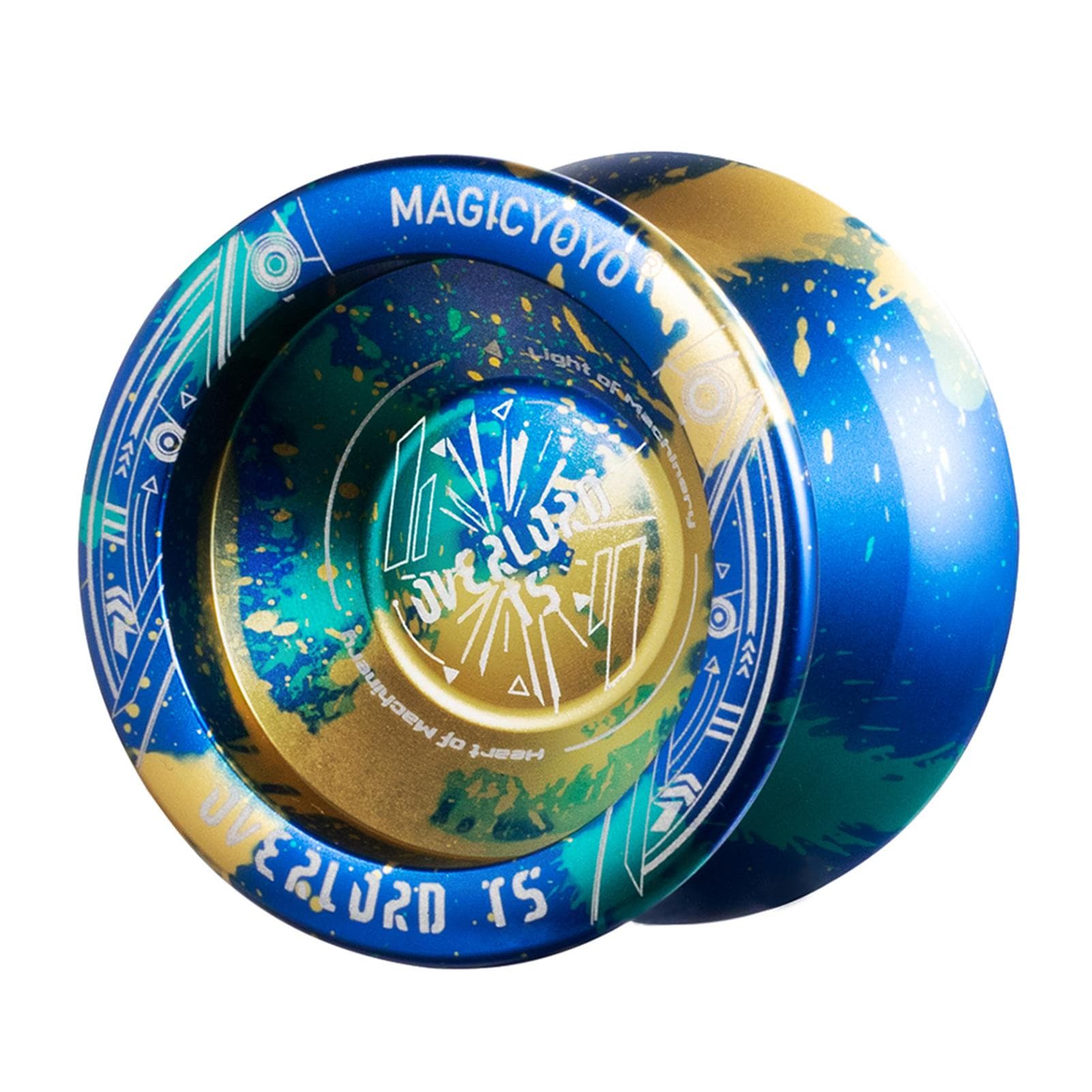 Professional Magic Yoyo T5 Overlord Aluminum Alloy Metal Yoyo 8 Ball KK Bearing with String for Kids multicolour