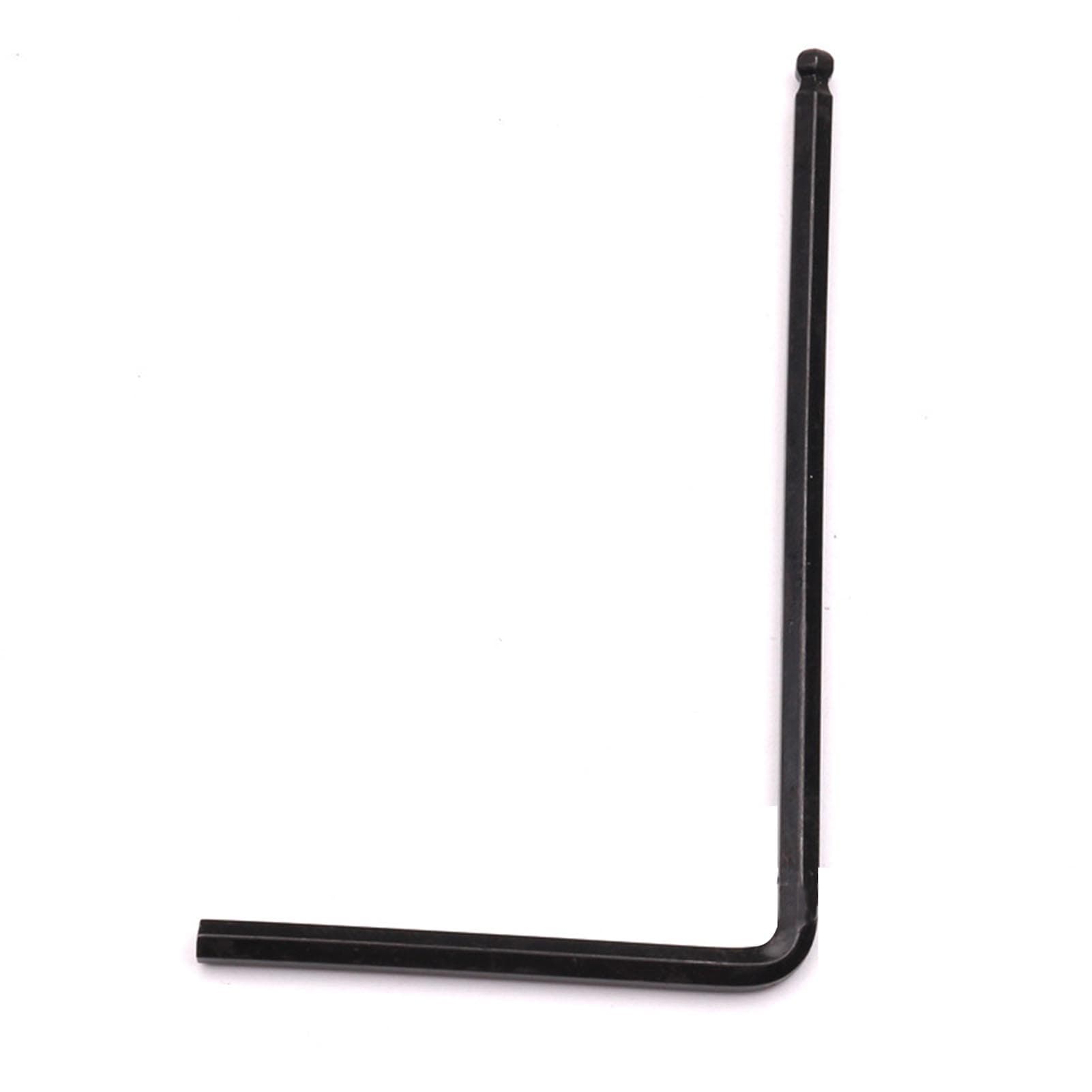 Guitar Hex Wrench Metal Hex Key Flat Ball End 4mm Instrument Accessory for Repair Maintenance Black black