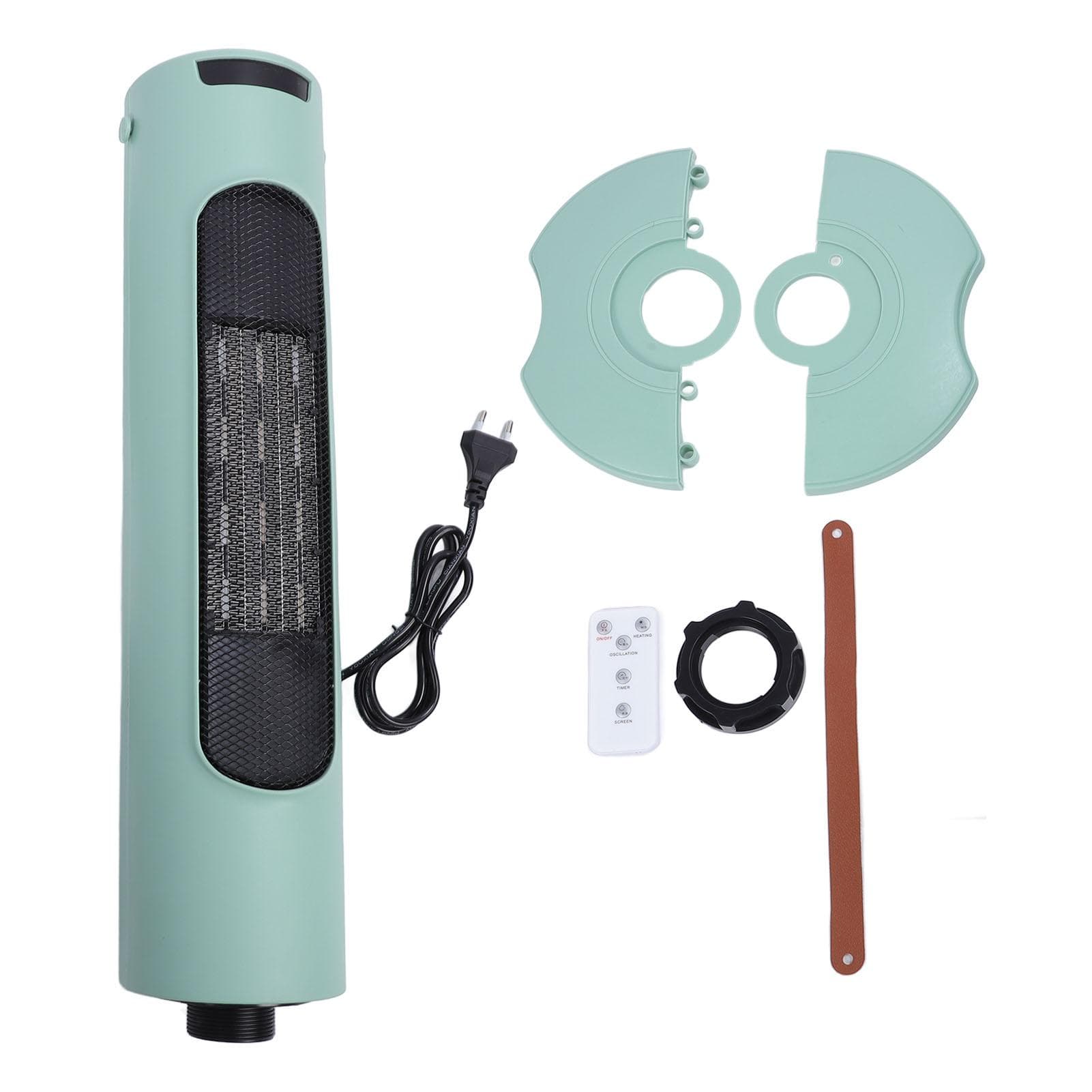 Tower Heater Rotating Head Design Timing Function Portable Touch Control Fast Heating Electric green