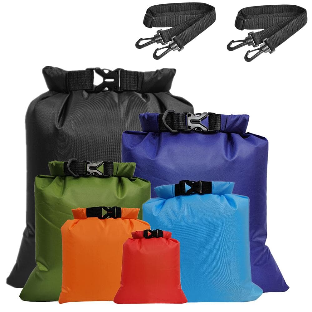 Outdoor Ultralight Waterproof Dry Sacks Storage Bags with Shoulder Straps for Camping Hiking
