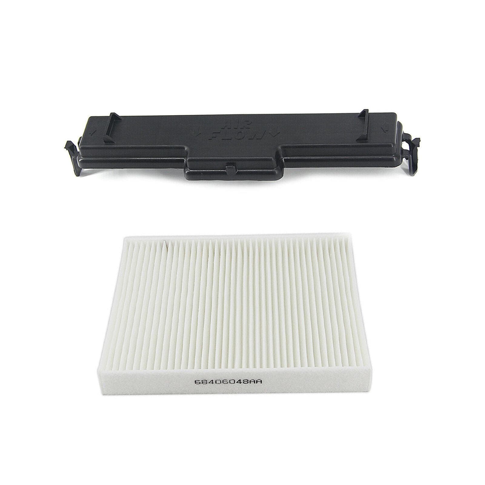 Cabin Air Filter Kit, Air Conditioning Filter and Access Door Set Replacement for Dodge Ram 1500 white