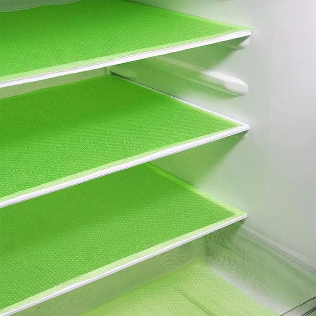 Waterproof Refrigerator Liner Mat Washable Mildew Kitchen Pad Anti-oil Cabinet Drawer Placemat Heat-insulat Fridge Mat 4pc green