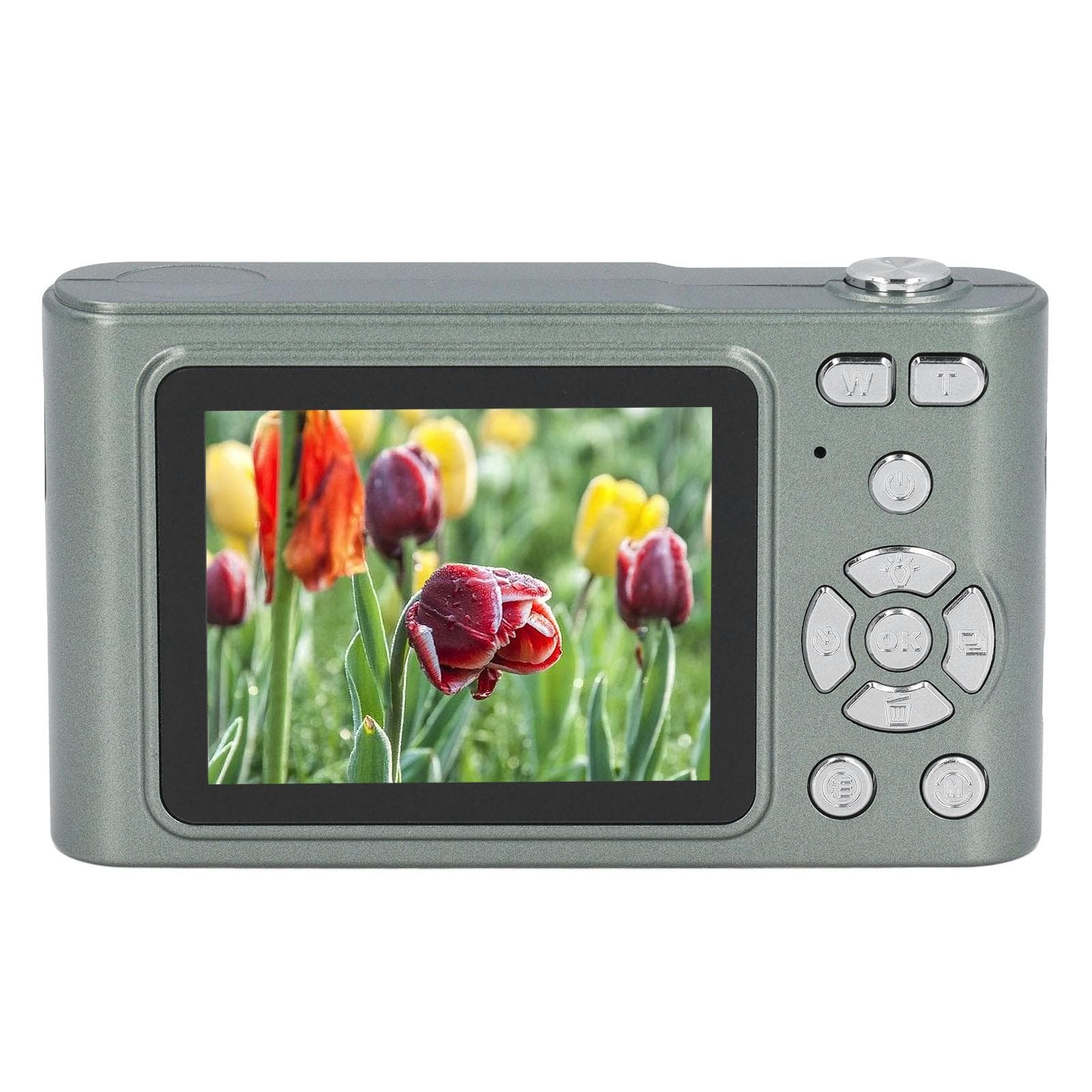 HD Digital Camera Vintage 4K 2.4in 48MP 16X Zoom Non Shake for Photography Video Recording Travel green