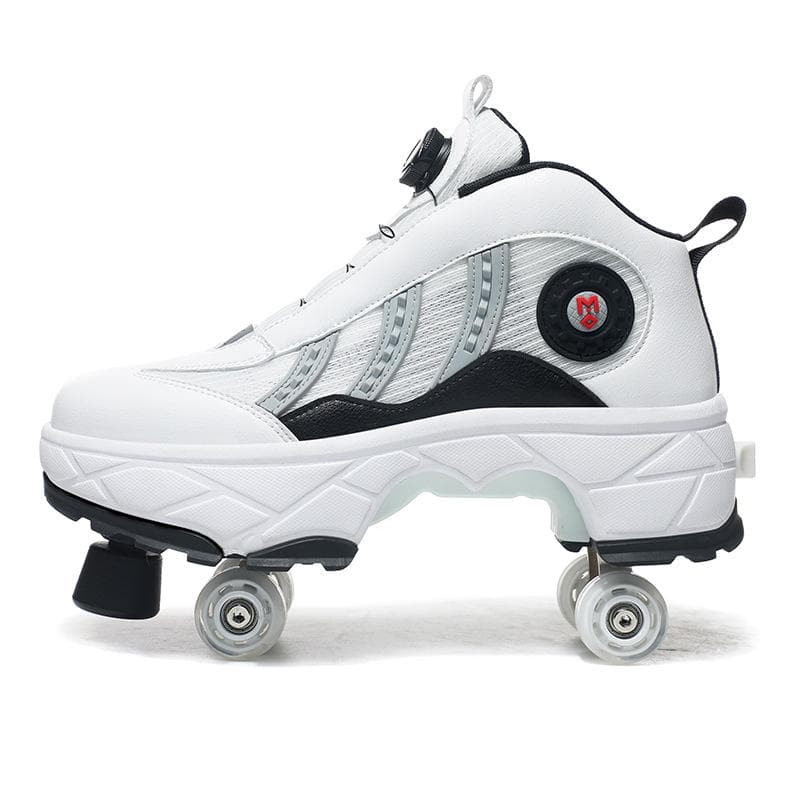 New Shoes with Brakes, Children's Four-wheel Roller Skates, Adult Skates, Retractable and Deformed Shoes 43