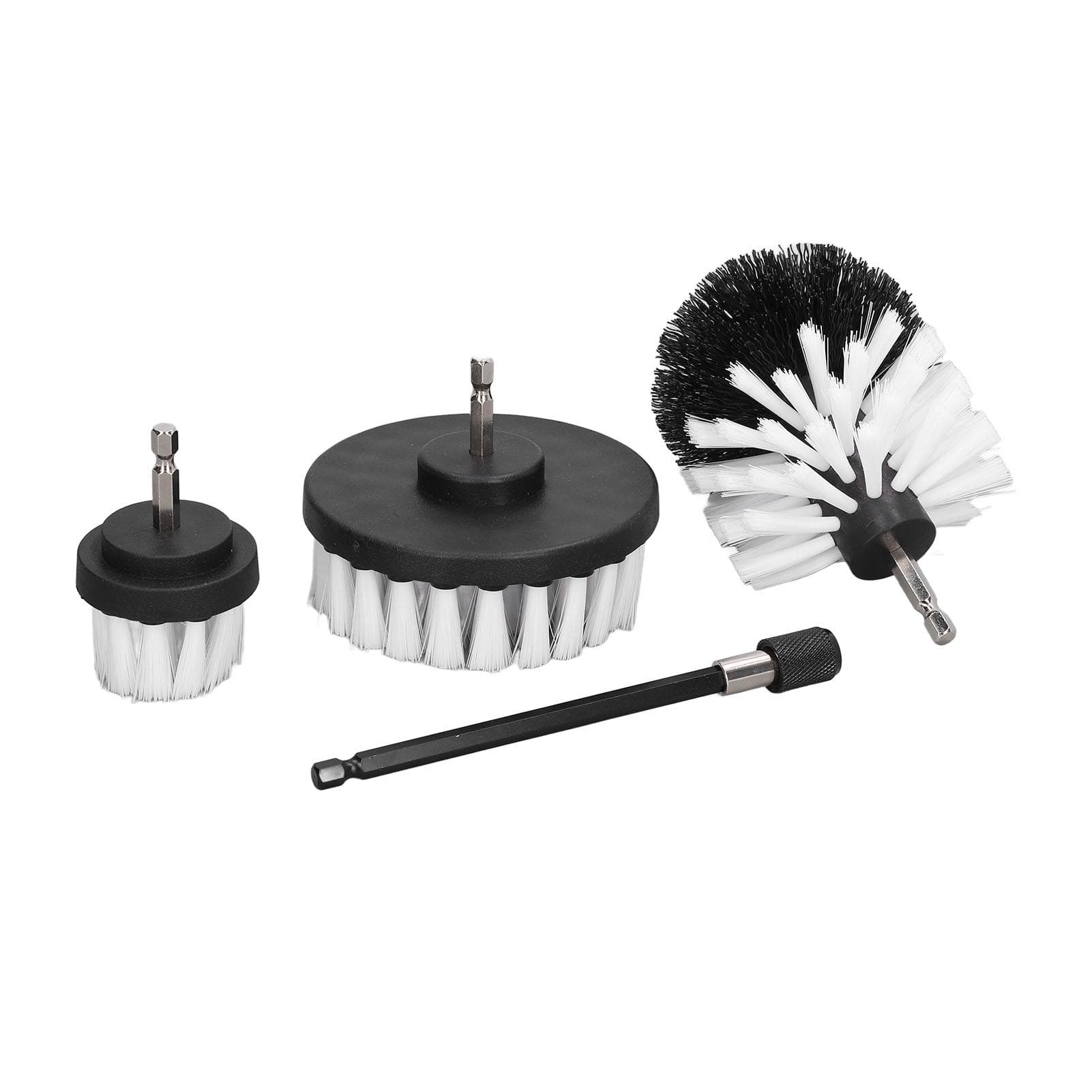 4Pcs Drill Brush Car Detailing Kit with Extend Attachment Power Scrubber Set for Cleaning