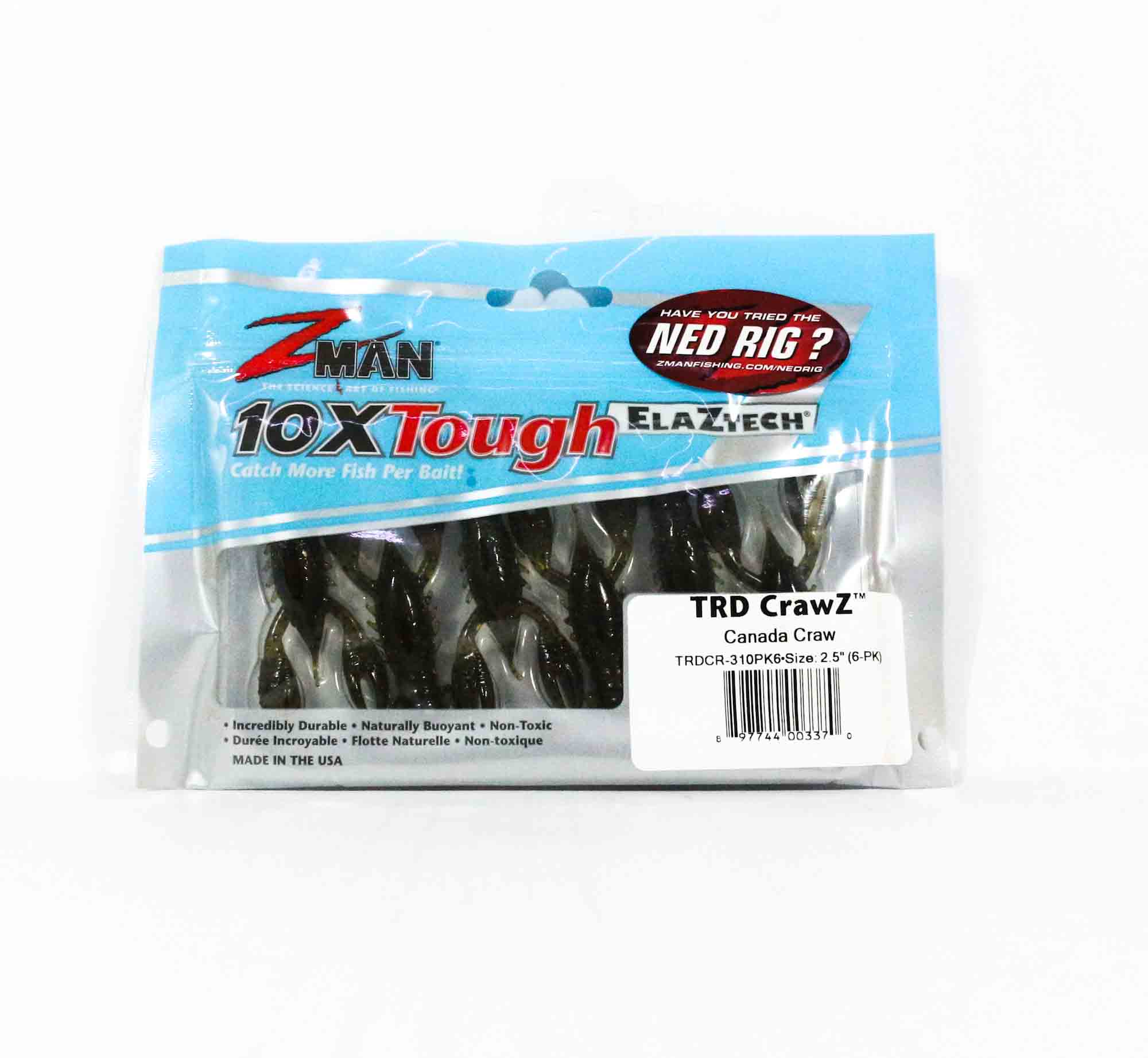 Zman Soft Lure TRD Crawz 2.5 Inch 6/Pack Canada Craw (3370)