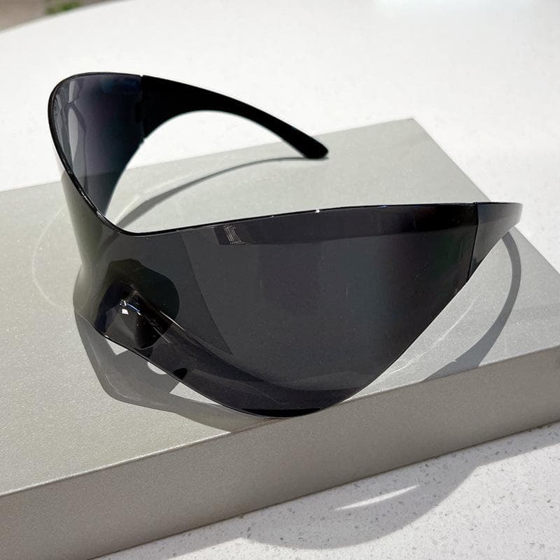 New Fashion Vintage Sexy Ladies Cat Eye Oversized Sunglasses Women Luxury Brand Designer Shield Big Sun Glasses For Female As The Picture