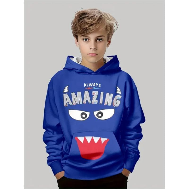 Child Sweatshirt Boys' Fashion Motocross Racing 3D Printed Casual Hoodie Long Sleeve Polyester Sport Tops Pullover Kids Clothes 110CM