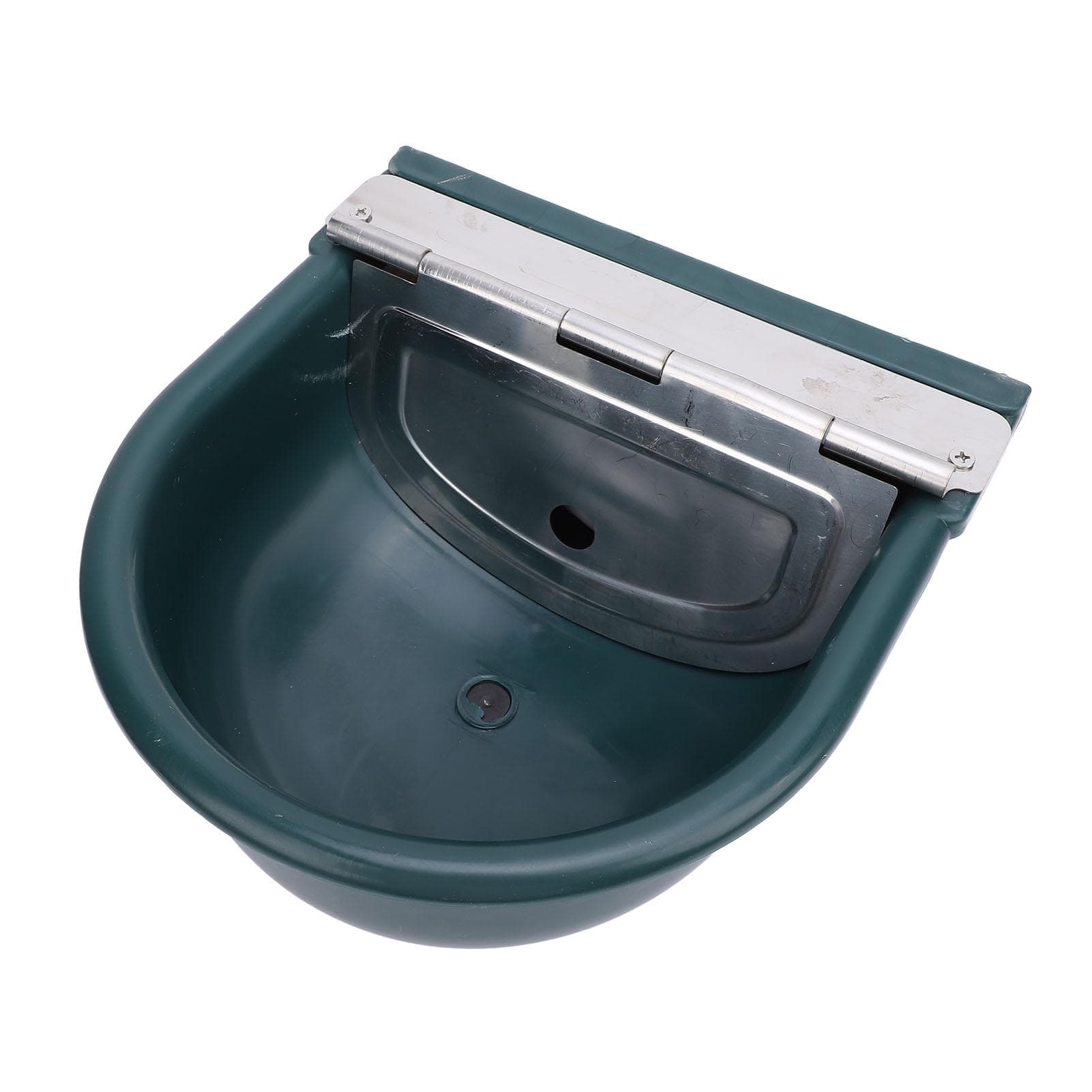 Automatic Animal Drinking Water Bowl Stainless Steel Waterer for Horse Goat Cow Livestock Water L(for 6.5-9kg) dark green